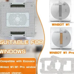 Hot För Winbot W1 W1 Pro fönsterputsare reservdelar tvättbara rengöringsdukar ersättningsmoppdukar