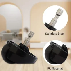 INF Framhjul Kompatibelt med Roborock S6/S5 Max/E4-serien Dammsugare, 360° Rotation för Smidig Navigation