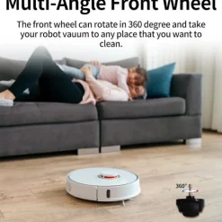 INF Framhjul Kompatibelt med Roborock S6/S5 Max/E4-serien Dammsugare, 360° Rotation för Smidig Navigation