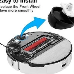 Clearance Framhjul, Tyst Hjul, Tyst Framhjul, Framhjul för Roborock S8/S8 Plus/S8 Pro Ultra/S7/Q7/S6/S5/G20/G10S/G10/T7S/S65/S55 Max/S65 Pure Ser