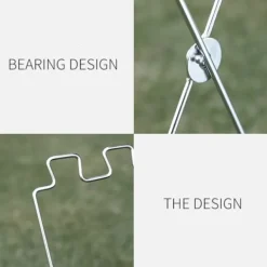 Discount (Färg: Silver) Utomhus soptunnor Utomhus camping soptunna Cr