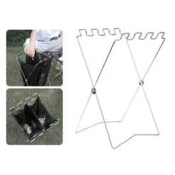 Discount (Färg: Silver) Utomhus soptunnor Utomhus camping soptunna Cr