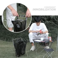 Discount (Färg: Silver) Utomhus soptunnor Utomhus camping soptunna Cr