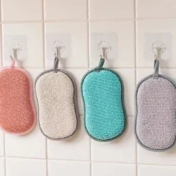 BEBETTER Färgen är slumpmässig och två krokar medföljer, Tvättbar Svamp 5 st Mikrofiberduk Gåva! Bilruta