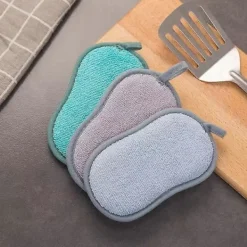 BEBETTER Färgen är slumpmässig och två krokar medföljer, Tvättbar Svamp 5 st Mikrofiberduk Gåva! Bilruta