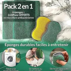 BEBETTER Färgen är slumpmässig och två krokar medföljer, Tvättbar Svamp 5 st Mikrofiberduk Gåva! Bilruta