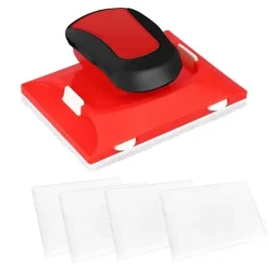 Best DAO Färgkantstrimmer med 4 Ersättningsdynor, Färgdynaapplikator, Tvättbar Vägghörn- och Kanttri Db Red