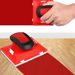 Best DAO Färgkantstrimmer med 4 Ersättningsdynor, Färgdynaapplikator, Tvättbar Vägghörn- och Kanttri Db Red