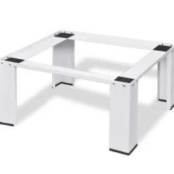 vidaXL Förhöjningssockel för tvättmaskin vit