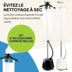 Clearance FRIDJA f1200 Pro 2200W ångstrykare, 3L tank, dubbel ånga, idealisk för alla tyger, modern design i off-white