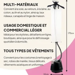 Clearance FRIDJA f1200 Pro 2200W ångstrykare, 3L tank, dubbel ånga, idealisk för alla tyger, modern design i off-white