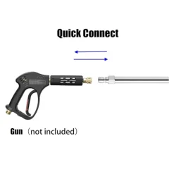 Förlängningsrör för högtryckstvätt, 17 tum, 1/4 tum snabbkoppling, högtryckstvättlans