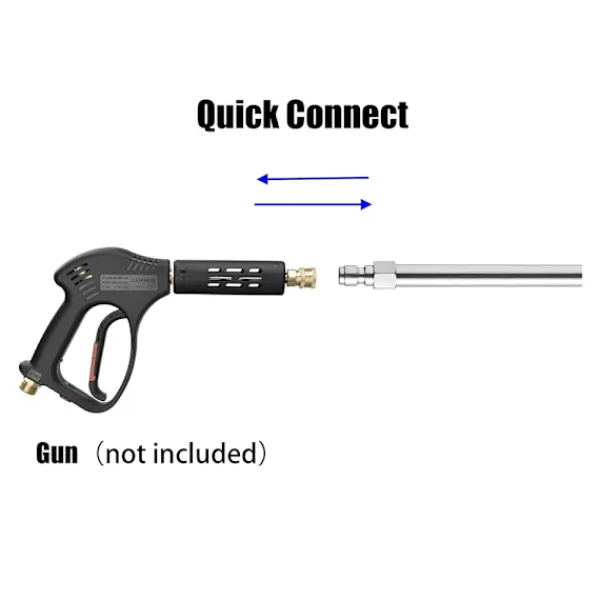 Förlängningsrör för högtryckstvätt, 17 tum, 1/4 tum snabbkoppling, högtryckstvättlans