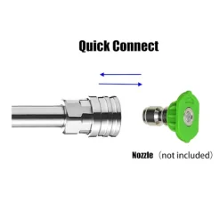 Förlängningsrör för högtryckstvätt, 17 tum, 1/4 tum snabbkoppling, högtryckstvättlans