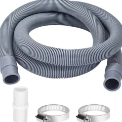 Clearance Förlängningsslang för tvättmaskiner, 1,5 m universell tvättmaskinsslang, avloppsslang för diskmaskin, förlängningsset