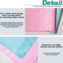 New Förpackning med 6 Fiskfjäll Ränderfria Magiska Glasfönsterputsdukar, Luddfritt Disk Torkande Polerhanddukar, ljusgrön