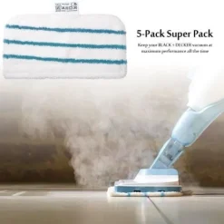 Online HAIKOU CHENQI Förpackning med 5 rektangulära mikrofiberdukar för Black+Decker ångmoppar White