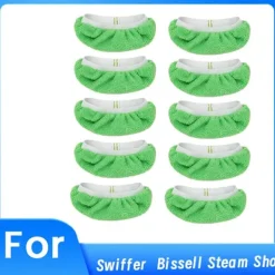Clearance Förpackning med 5 tvättbara mikrofiberkuddar för Black&Decker ångmopp ersättningsöverdrag kompatibelt med FSM1