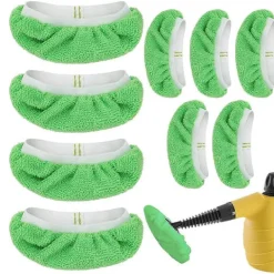 Clearance Förpackning med 5 tvättbara mikrofiberkuddar för Black&Decker ångmopp ersättningsöverdrag kompatibelt med FSM1