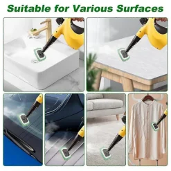 Clearance Förpackning med 5 tvättbara mikrofiberkuddar för Black&Decker ångmopp ersättningsöverdrag kompatibelt med FSM1