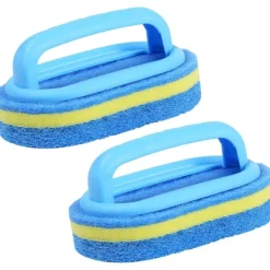 Sale Förtjockad badkar rengöringssvamp, badrum rengöringssvamp, rengöringssvamp borste med handtag