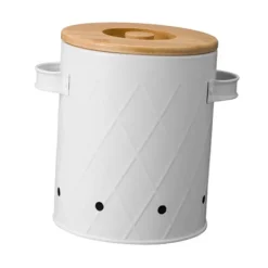 Best Förvaringsburk för potatis och grönsaker med lock, lufttät behållare för kök, skafferi och bänkskiva White Medium