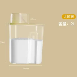 New Förvaringslåda för tvättmedel med lock, plastburk, kreativ behållare för hushållet, speciallåda för tvättmedel, förvaringshink 1 Nordic Blue 2.5L