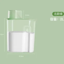 New Förvaringslåda för tvättmedel med lock, plastburk, kreativ behållare för hushållet, speciallåda för tvättmedel, förvaringshink 1 Nordic Blue 2.5L