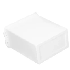 Förvaringslåda i plast för skrivbord med lock, dammtät hållare, etikettetiketter 12x7,8x14,6cm 4,7x3x5,7tum