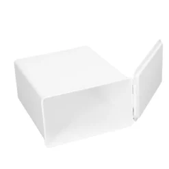 Förvaringslåda i plast för skrivbord med lock, dammtät hållare, etikettetiketter 12x7,8x14,6cm 4,7x3x5,7tum