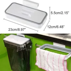 Discount Fäst köksavfallsbehållare skåpdörr hängande soptunna hållare kroktyp dörrbaksida soppåseklämma