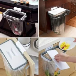 Discount Fäst köksavfallsbehållare skåpdörr hängande soptunna hållare kroktyp dörrbaksida soppåseklämma