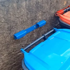 Sale LBSS Fästen för hjulsoptunnor i stål Lätt att installera papperskorgsställ för trottoarer på bakgårdar Red