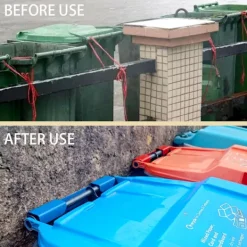 Sale LBSS Fästen för hjulsoptunnor i stål Lätt att installera papperskorgsställ för trottoarer på bakgårdar Red