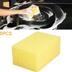 Hot Fyrkantig Halkfri Svamp Bil Motorcykel Tvätt Rengöringsverktyg 5st