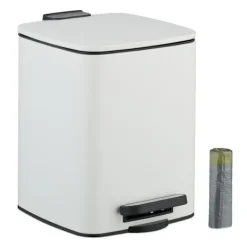 Clearance Northix Fyrkantig pedalbehållare 6L med mjukstängande lock