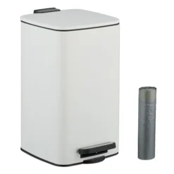 Discount Northix Fyrkantig pedalbehållare 8L med mjukstängande lock och foder