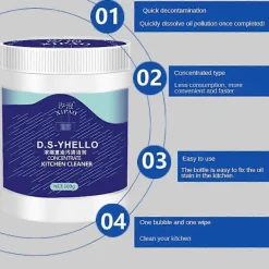 Clearance 500g Oljerengöringsmedel Bubbelkoncentrerat Tung Oljerengöringspulver Kök Fläkt Oljefläck Upplösande Rengöringsmedel 1-3x 3st 3pcs