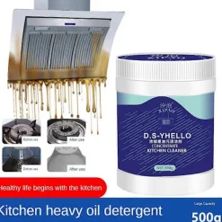 Clearance 500g Oljerengöringsmedel Bubbelkoncentrerat Tung Oljerengöringspulver Kök Fläkt Oljefläck Upplösande Rengöringsmedel 1-3x 3st 3pcs