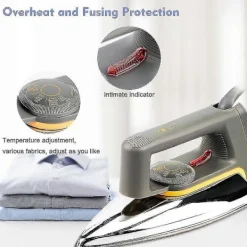 Hot Gammal torr strykjärn för hemmet utan vatten, snabb värmeöverföring, rostfri bottenplatta, torktumlare, 3 lägen, 1600 W, lämplig för resor [D]