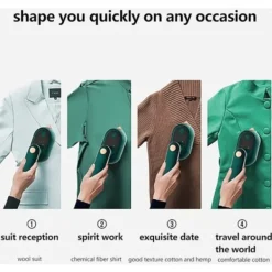 Clearance Garment Steam Iron Bärbar Hemma Mini Strykjärn Hängande Strykningsspruta Klädstrykare Ångstrykare - Grön