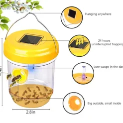 Online Getingfälla, 2-pack getingfällor för utomhusbruk, bålgetingsfälla, snickarbi-fällor för utomhusbruk, återanvändbar hängande bålgetingsfälla Orange