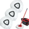 Hot Generic GFRED 3-pack Mikrofibermopp Ersättning Kompatibel med Vileda Turbo 3 i 1 EasyWring och Clean Mopprefill