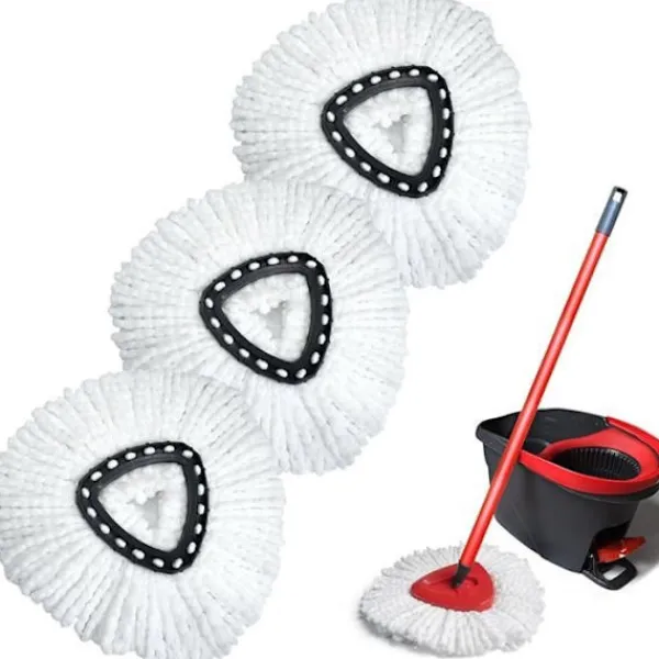 Hot Generic GFRED 3-pack Mikrofibermopp Ersättning Kompatibel med Vileda Turbo 3 i 1 EasyWring och Clean Mopprefill