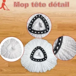 Hot Generic GFRED 3-pack Mikrofibermopp Ersättning Kompatibel med Vileda Turbo 3 i 1 EasyWring och Clean Mopprefill