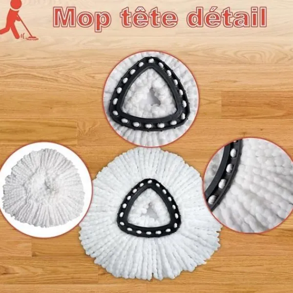 Hot Generic GFRED 3-pack Mikrofibermopp Ersättning Kompatibel med Vileda Turbo 3 i 1 EasyWring och Clean Mopprefill