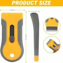 Discount Glas- och keramiskt glasskrapa - Glasrengöringsverktyg med 20 reservdelar för borttagning av packningsetiketter, dekaler och ugnslim