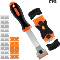 Sale Glaskeramikhällskrapa, fönsterskrapa, för glaskeramik, induktionshäll, bil, glas, spegel, klistermärke, rengöring ((plast) 2st Yixiang