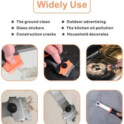 Sale Glaskeramikhällskrapa, fönsterskrapa, för glaskeramik, induktionshäll, bil, glas, spegel, klistermärke, rengöring ((plast) 2st Yixiang