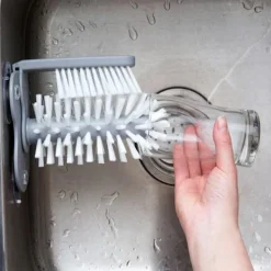 Online Glaskoppstvätt Dubbelsidig Borstborste Stående Glaskoppstvätt